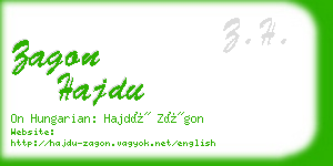 zagon hajdu business card